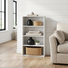 Wooden Bookcase with Open Shelving for Home Office and Living Room