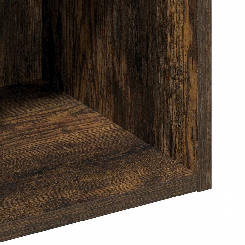 Wooden bookcase in finish with adjustable shelves for versatile storage