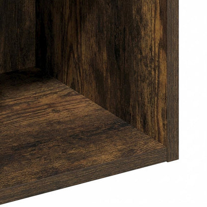 Wooden bookcase in finish with adjustable shelves for versatile storage