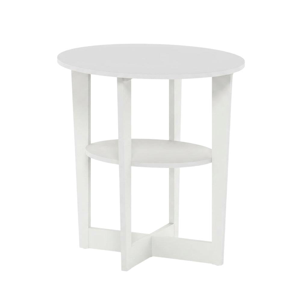 White, Side Table, Quality Build, Durable Wood Frame