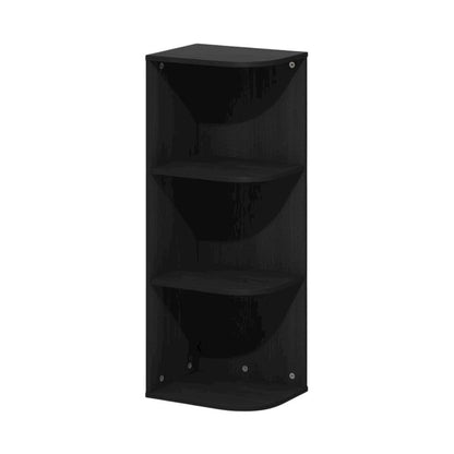 Blackwood 3-Tier Corner Bookcase with Open Shelves for Space Efficiency