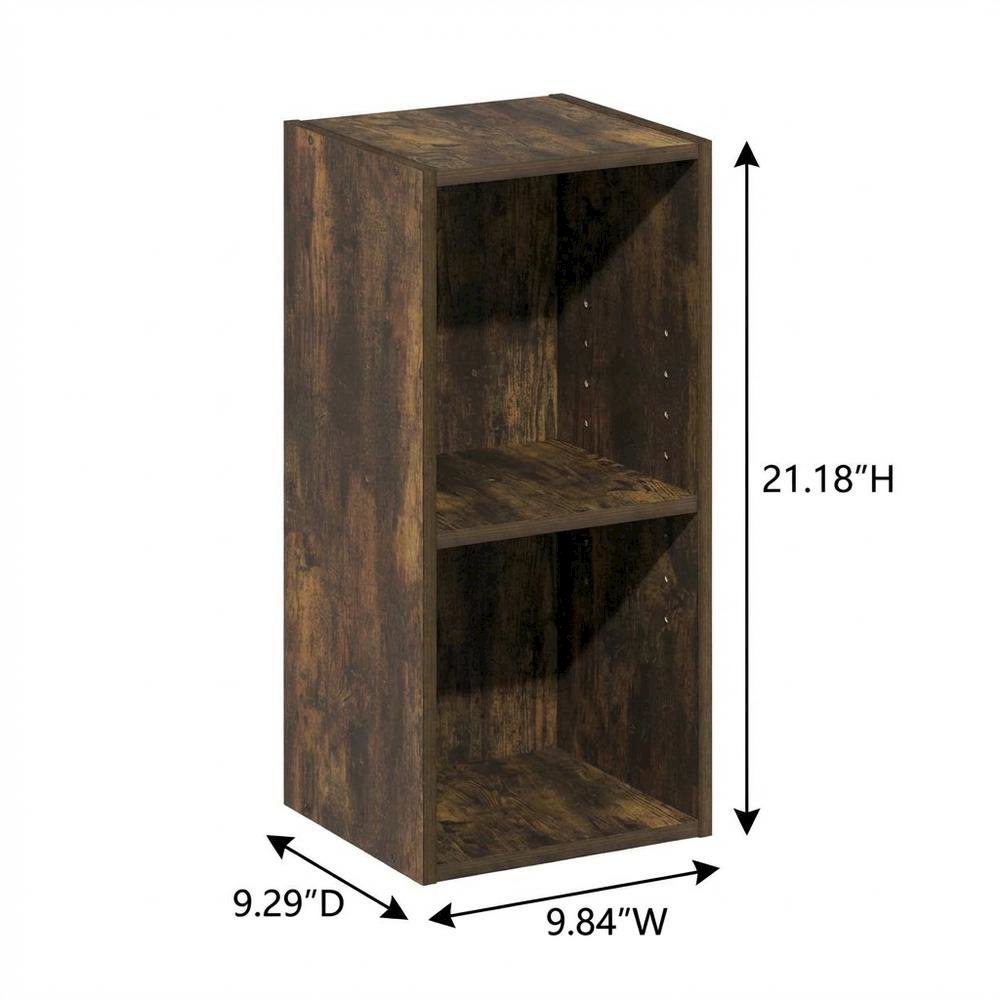 Wooden Bookcase in Finish with Open Shelving for Storage