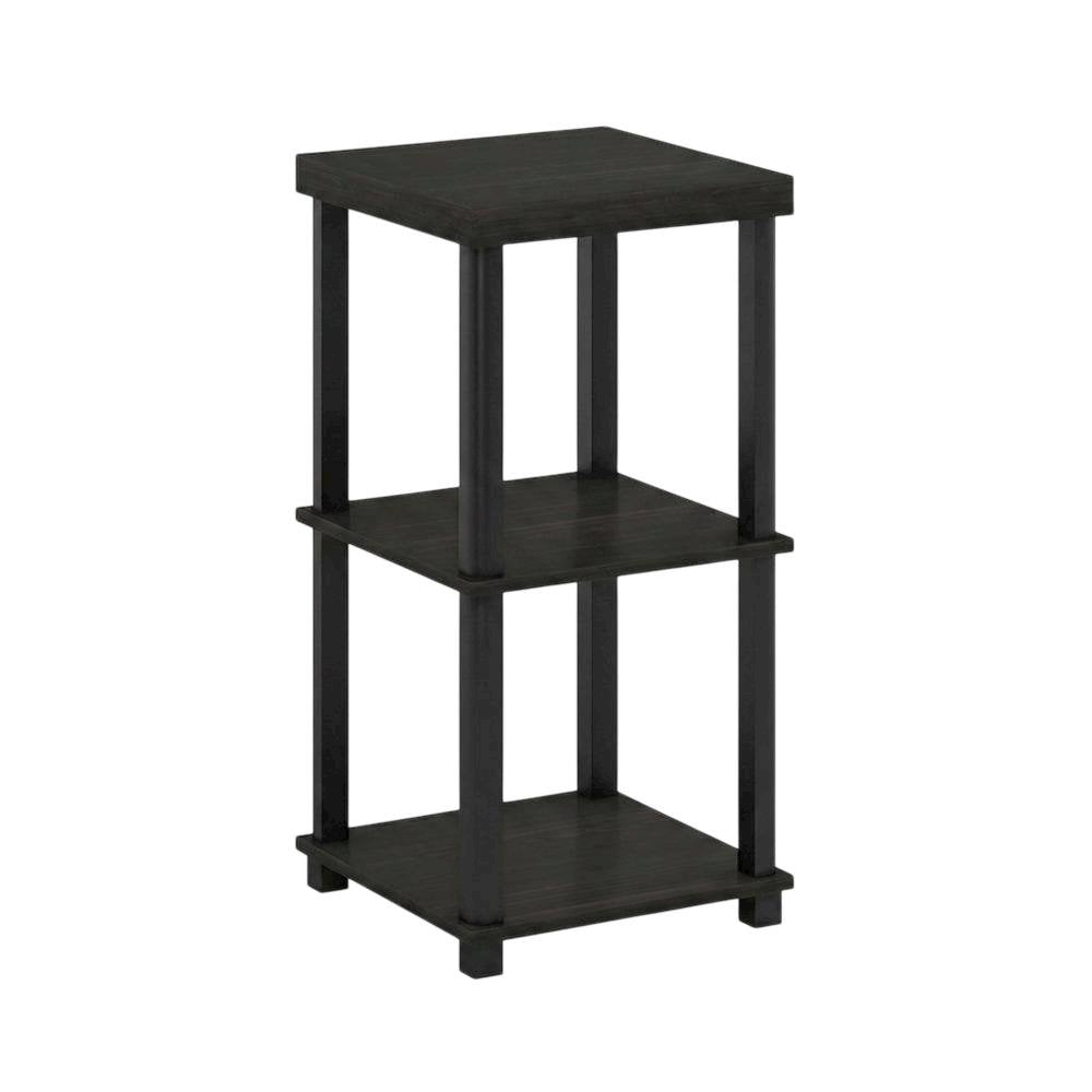 Espresso, End Side Table, Open Shelf, Quality Build