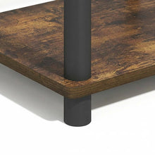 Amber Oak 3-Tier End Table with Multi-Level Storage and Modern Design