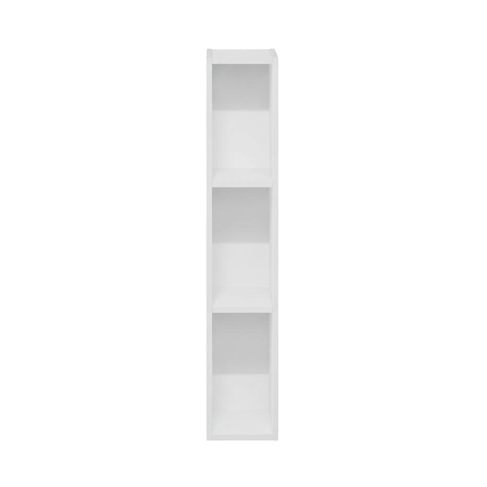 Wooden white bookcase with simple design and durable build