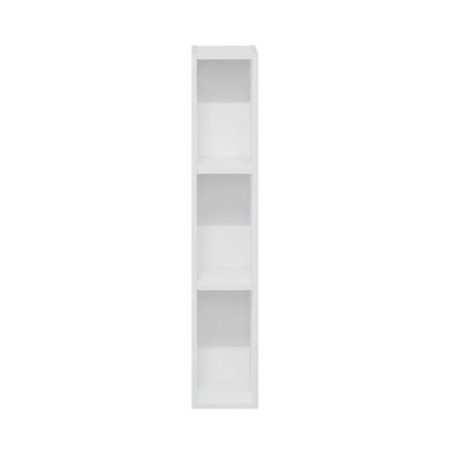 Wooden white bookcase with simple design and durable build