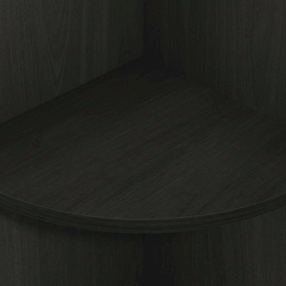 Espresso 4-Tier Corner Bookcase with Multiple Shelves for Space Optimization