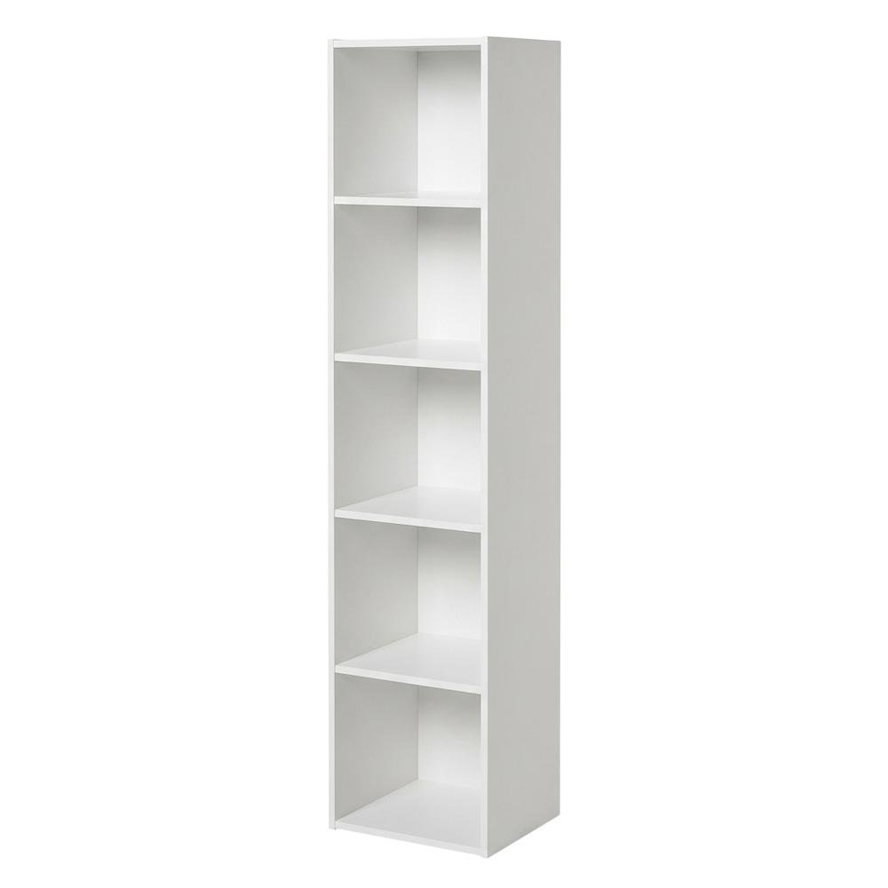 Wooden 5-Tier Open Shelf Closet and Storage Organizer for Multiuse Spaces