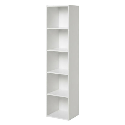 Wooden 5-Tier Open Shelf Closet and Storage Organizer for Multiuse Spaces