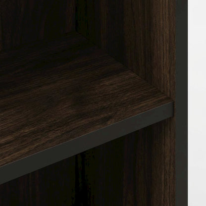 Wooden 3-Tier Adjustable Shelf Bookcase in Walnut Finish with Ample Storage