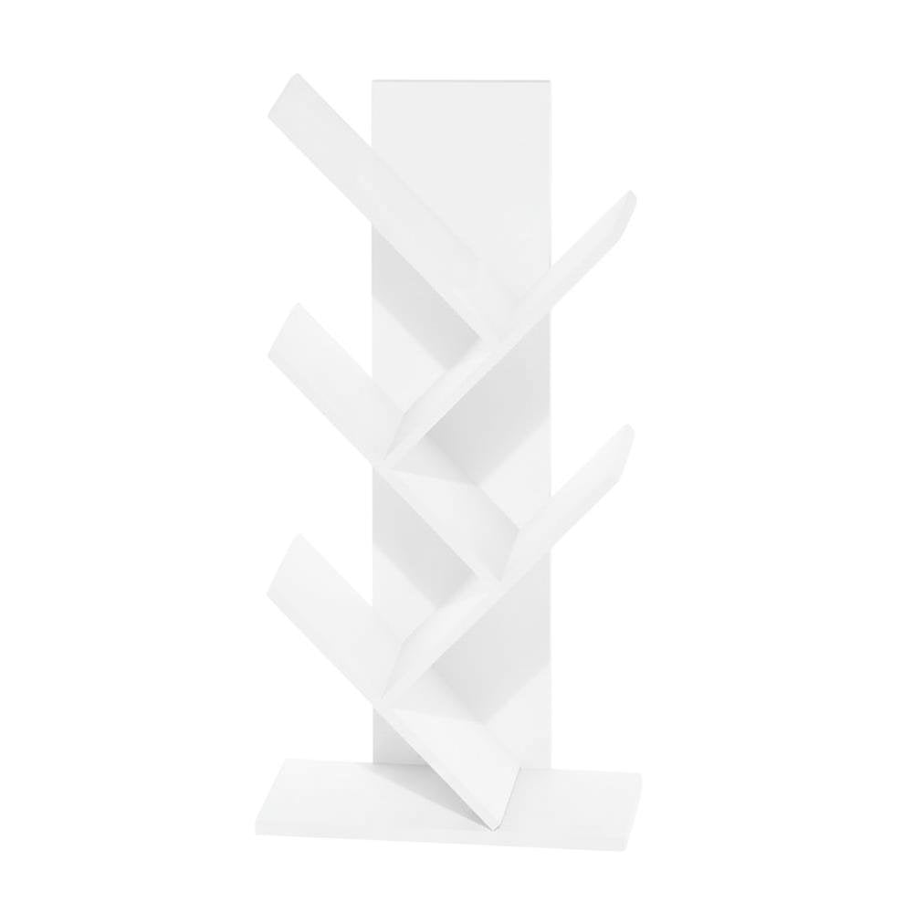 Wooden White Bookcase with Compact Design for Home Storage
