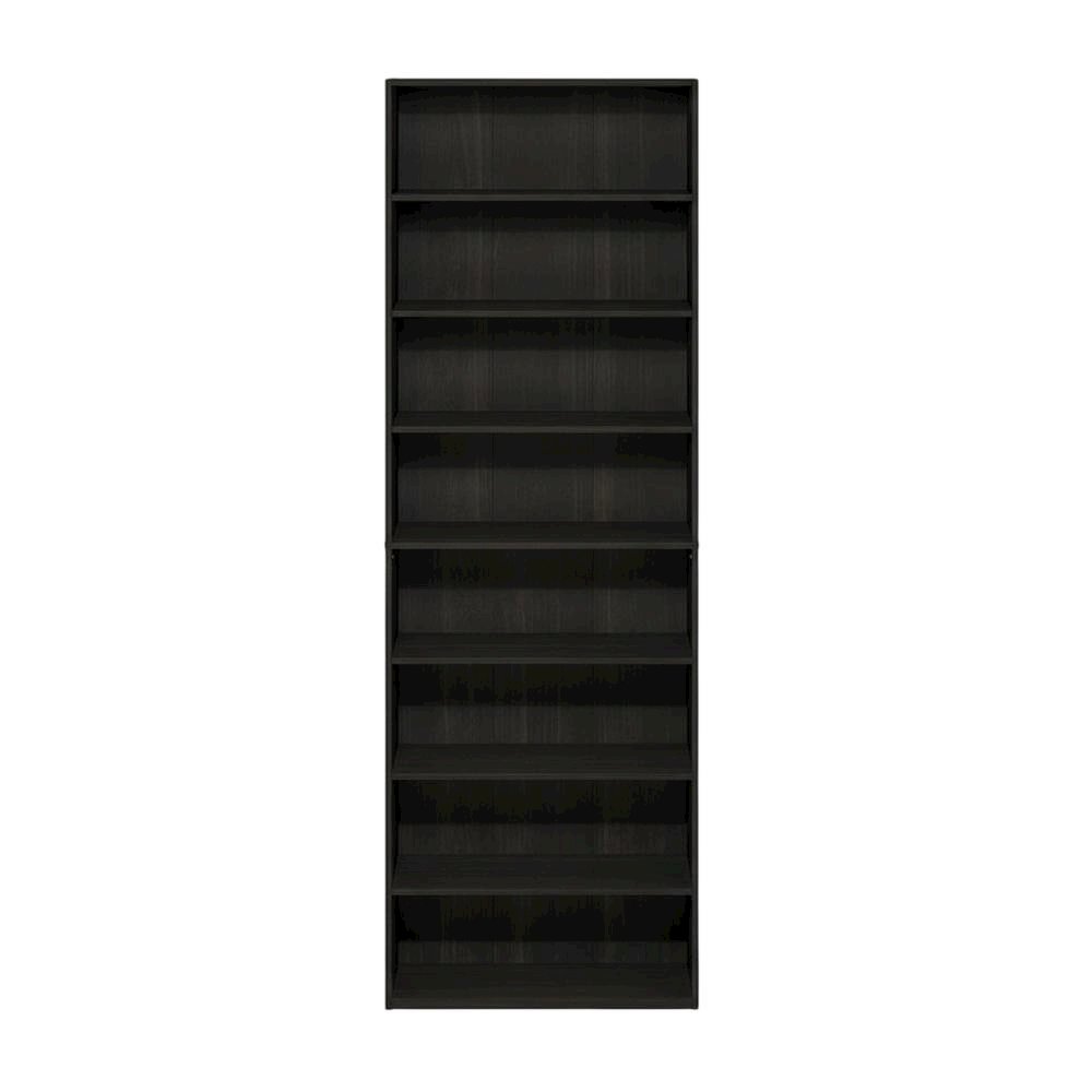 Wooden bookcase with clean design, versatile storage solution