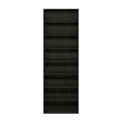 Wooden bookcase with clean design, versatile storage solution