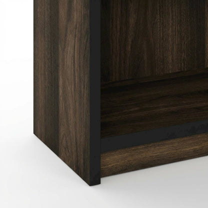 Wooden 3-Tier Adjustable Shelf Bookcase in Walnut Finish with Ample Storage