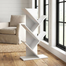Wooden White Bookcase with Compact Design for Home Storage