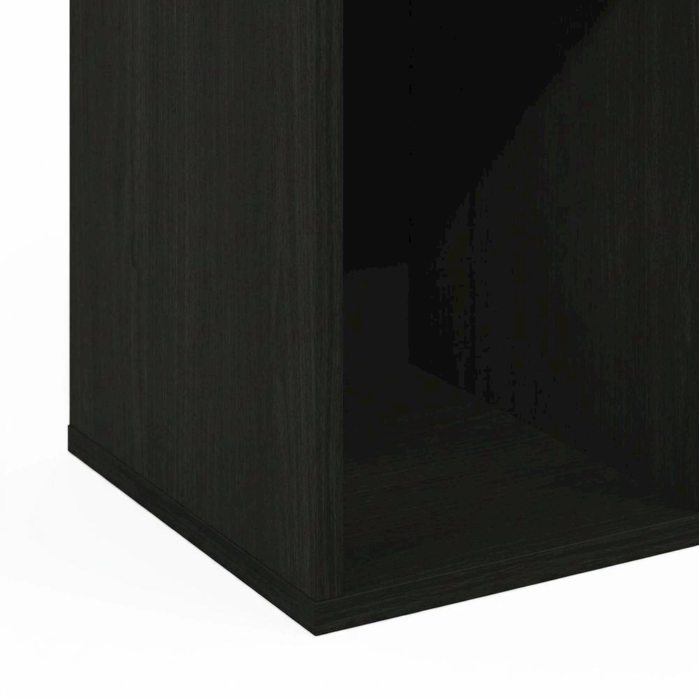 Espresso 7-Cube Irregular Bookcase with Storage Organizer and Modern Design