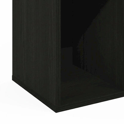 Espresso 7-Cube Irregular Bookcase with Storage Organizer and Modern Design