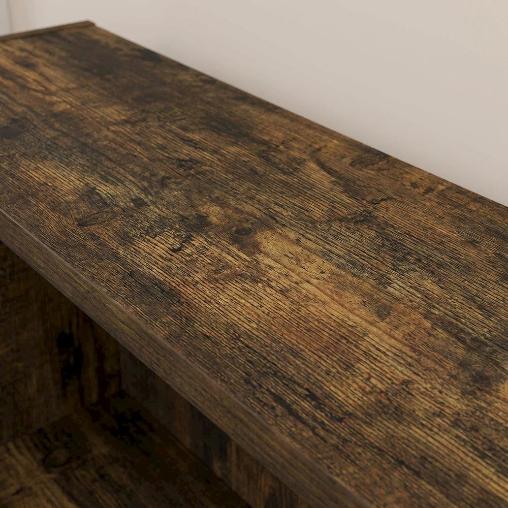 Wooden Bookcase with Sturdy Construction and Space-Saving Design