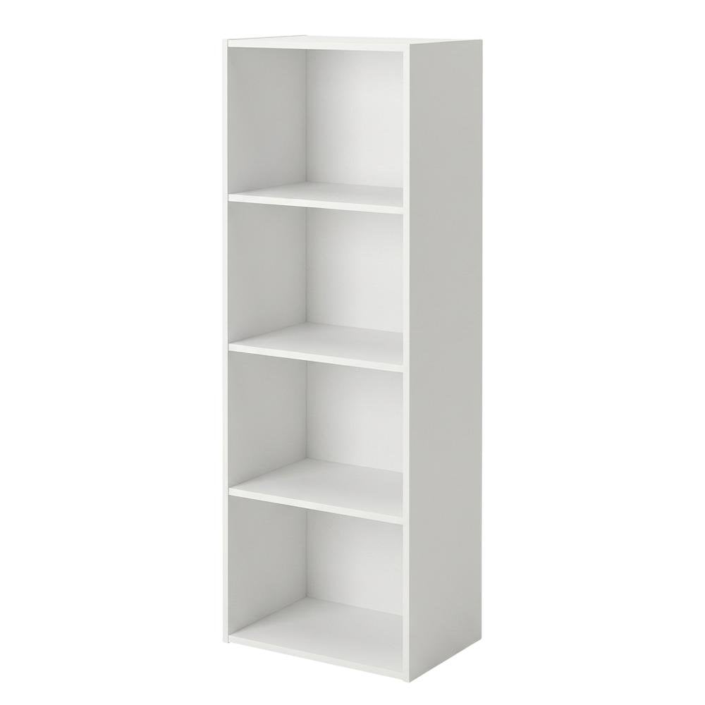 Wood 4-Tier Open Shelf Closet and Clothing Storage Organizer