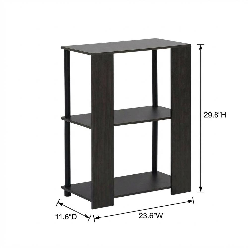 Walnut Bookcase with Spacious Shelving for Living Room and Office