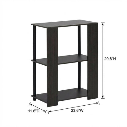 Walnut Bookcase with Spacious Shelving for Living Room and Office