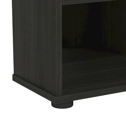 Brown corner TV stand, up to 55 inches, solid wood, walnut veneer finish