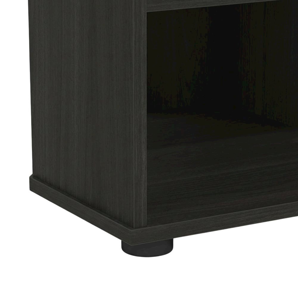 Brown corner TV stand, up to 55 inches, solid wood, walnut veneer finish