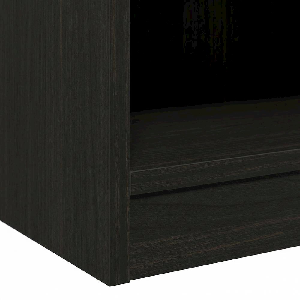 Wooden bookcase with clean design, versatile storage solution