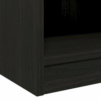 Wooden bookcase with clean design, versatile storage solution