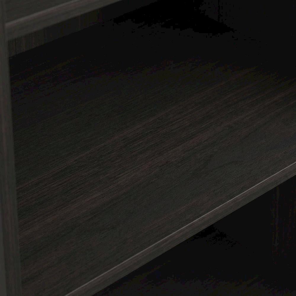 Espresso 3-Tier Open Shelf Bookcase with Storage Organizer