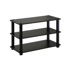 Brown 3-Tier Shoe Rack, Composite Wood, PVC Tubes, Tool-Free Assembly