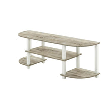 Wood TV Stand with Sonoma Oak/White Finish for Entertainment Center