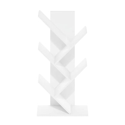 Wooden White Bookcase with Compact Design for Home Storage