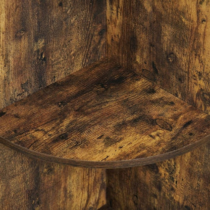 Amber Pine 4-Tier Corner Shelf with Sturdy Wooden Construction