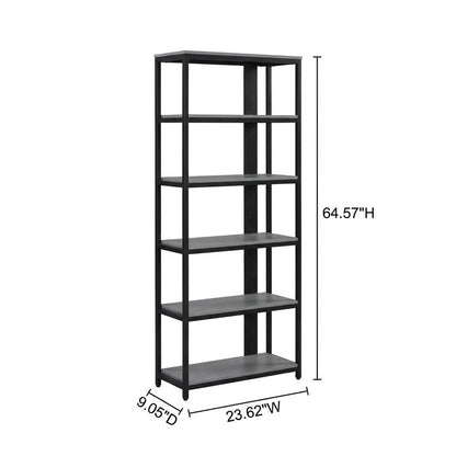 Toilet Space Saver with 3 Shelves in Grey and Black for Bathroom Organization