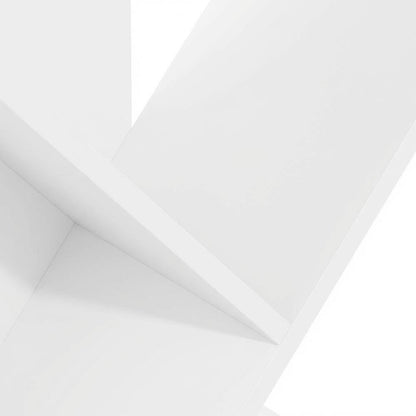 Wooden White Bookcase with Compact Design for Home Storage