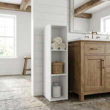Wooden white bookcase with compact design for versatile storage