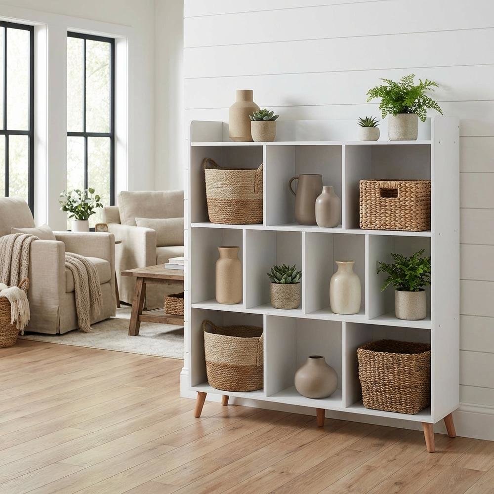 Bookshelf with Engineered Wood Finish for Home Office and Living Room