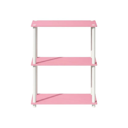 Wooden bookcase with open storage shelves for modern home decor