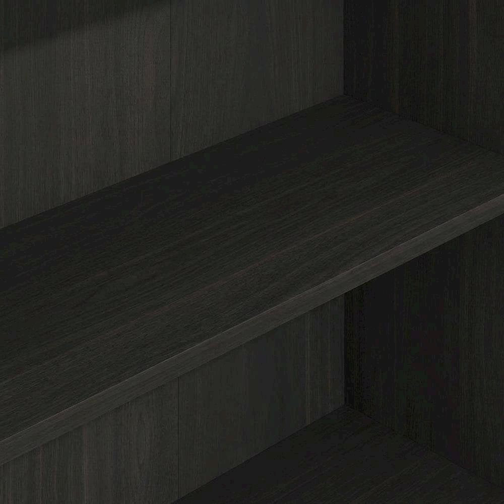 Wooden bookcase in finish with open shelving design for versatile storage