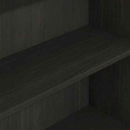 Wooden bookcase in finish with open shelving design for versatile storage