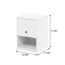 Solid White Lift Top Nightstand with Wooden Finish for Bedroom Storage