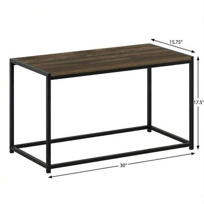 Columbia Walnut Coffee Table with Modern Design and Compact Lightweight Build