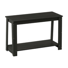 Wooden espresso TV stand with modern design for living room storage
