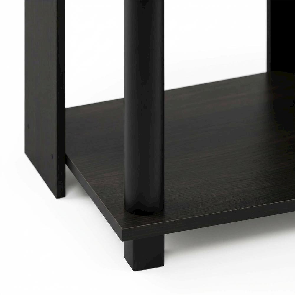 Wooden 3-Tier TV Stand, TVs up to 50 inches, Espresso/Black finish, spacious