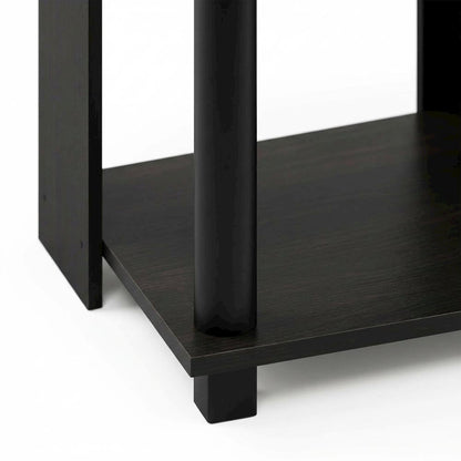 Wooden 3-Tier TV Stand, TVs up to 50 inches, Espresso/Black finish, spacious