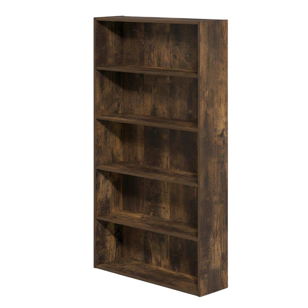 Wooden bookcase with clean design and sturdy construction