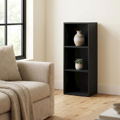 Blackwood 3-Tier No Tool Assembly Bookcase with Open Shelves for Storage