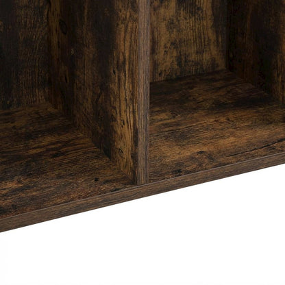 Wood Bookcase with Open Shelving for Home Office or Living Room Storage