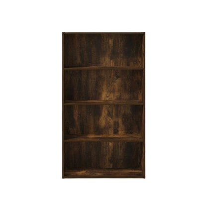 Wood Bookcase with Open Shelving for Living Room Storage